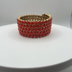 1353.‎ Cara New York Wraparound Orange and Gold Bracelet